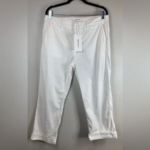 Frame White‎ Tomboy Trousers Cuffed Straight Leg Button Fly Pant Size 29 NWT